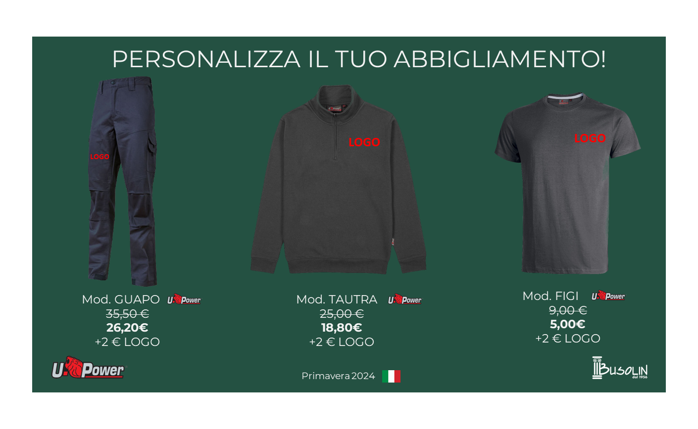 PERSONALIZZA IL TUO ABBIGLIAMENTO CON UPOWER