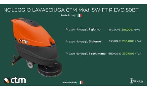 NOLEGGIO LAVASCIUGA CMT Mod. SWIFT R EVO 50BT