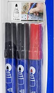 PENNARELLO INDELEBILE NERO+ROSSO+BLU "LYRA"