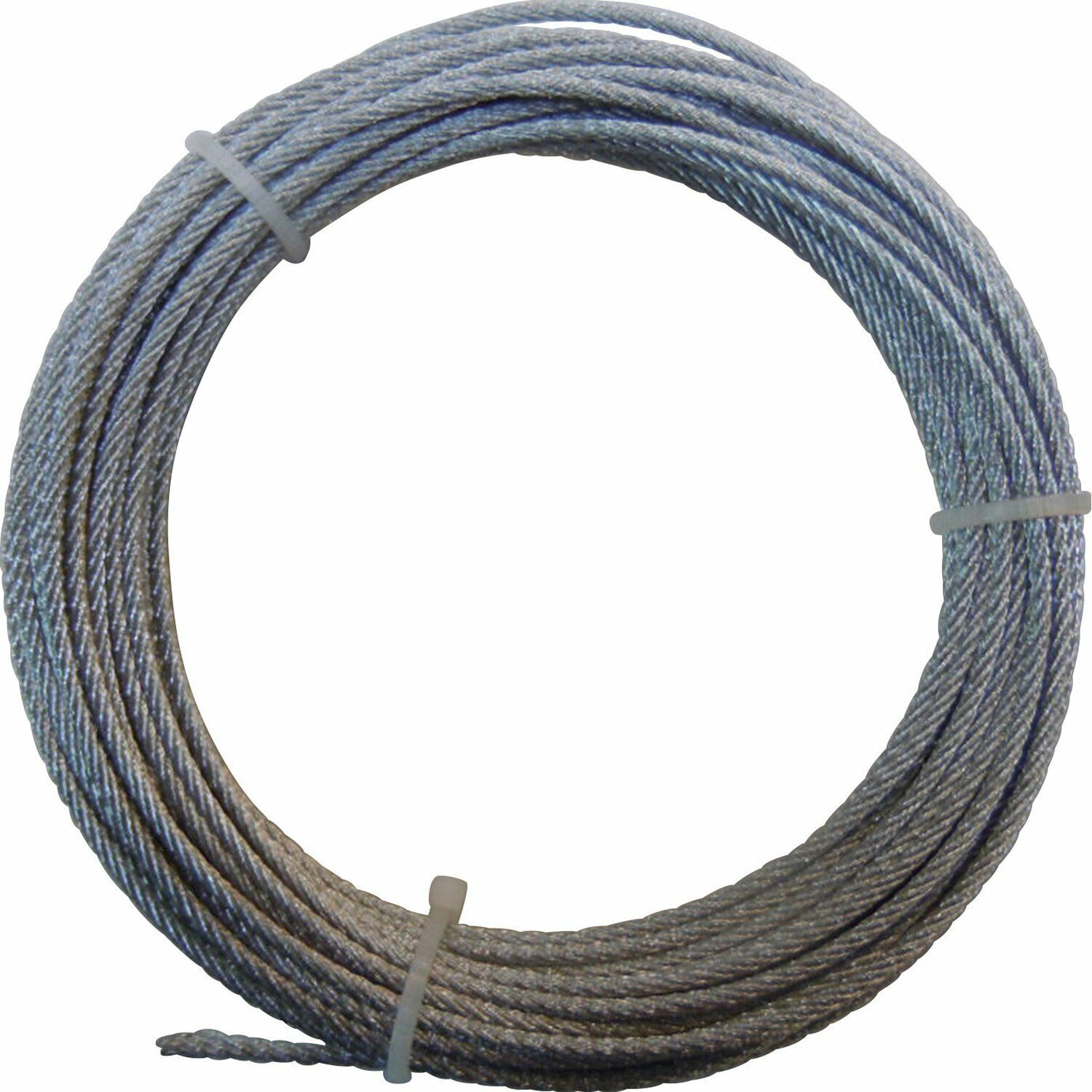 FUNE ACCIAIO ANTIGIRO P/ELEVATORI MM. 5 LUNG. 25 C/GANCIO + PESO