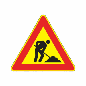 CARTELLO SEGNALE STRADALE LAVORI IN CORSO