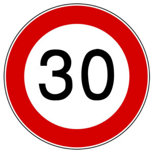 CARTELLO SEGNALE STRADALE DIVIETO 30-20-10