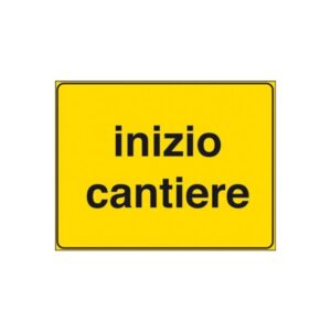CARTELLO SEGNALE STRADALE CM. 40X60 INIZIO/FINE CANTIERE