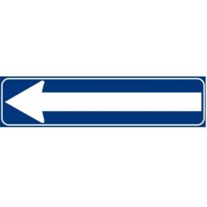 CARTELLO SEGNALE STRADALE CM. 25X80 SENSO UNICO