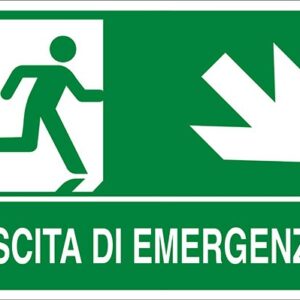 CARTELLO ALL. CM. 30X20 USCITA DI EMERGENZA