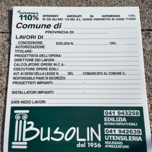 CARTELLO POLIONDA DA CANTIERE SUPERBONUS 110