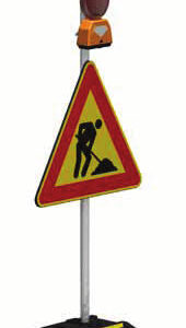 BASE PVC APPESANTIMENTO KG. 27 + PALO 50X50 ML. 1.50 P/CARTELLI STRADALI