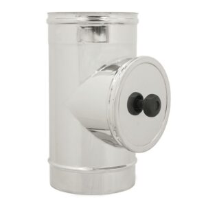 RACCORDO ACCIAIO D'ISPEZIONE C/TAPPO CHIUSURA DIAM. 80