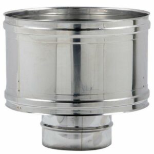 TESTA CAMINO ACCIAIO ANTIVENTO DIAM. 80