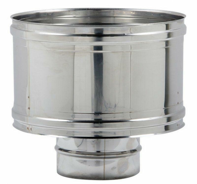 TESTA CAMINO ACCIAIO ANTIVENTO DIAM. 80