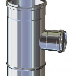 DERIVAZIONE ACCIAIO A T 90° DIAM. 120 RIDOTTA DIAM. 80