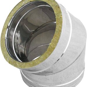 CURVA ACCIAIO DOPPIAPARETE 45° DIAM. 80