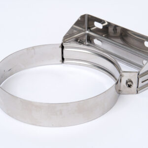 STAFFA ACCIAIO DOPPIAPARETE A MURO REGOLABILE DIAM. 80