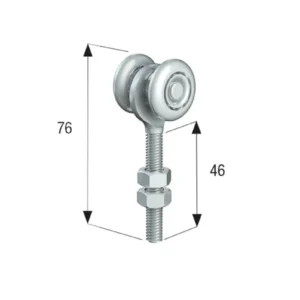 CARRELLO 2 RUOTE P/ MONOROTAIA ZINCATO PICCOLA ML. 3