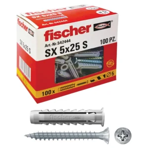 TASSELLI NYLON MURO VUOTO C/VITE MM. 5X 25 SX scatola pz. 100