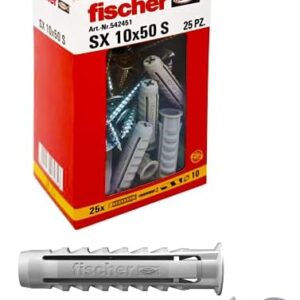 TASSELLI NYLON MURO VUOTO C/VITE MM. 10X 50 TPS scatola pz. 25