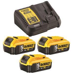 BATTERIA 18V IN KIT DCB115P3-QW 3batterie 5Ah+carica "DEWALT"