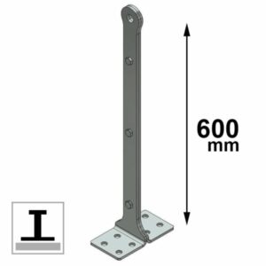 TORRETTA LINEA VITA ZINC. BASE PIANA 17X17 CM. 60 ART. 604