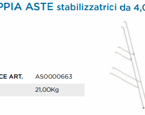 PONTEGGIO ACCIAIO Z2 ASTE STABILIZZATRICI DA ML. 4.00 IN COPPIA