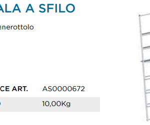 PONTEGGIO ACCIAIO Z2 SCALA A SFILO P/PIANEROTTOLO