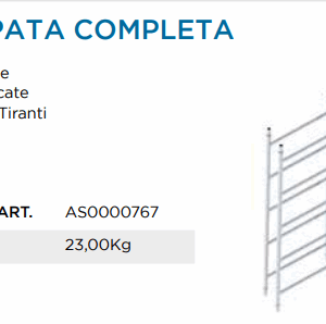 PONTEGGIO ACCIAIO Z3 CAMPATA COMPLETA (2 spalle, 2 fiancate, 4 tiranti)