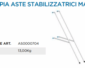 PONTEGGIO ACCIAIO Z3 COPPIA ASTE STABILIZZATRICI MAXI