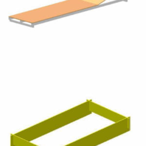 MODULO ACCIAIO EUROTECH EN1004 PIANO LAVORO BOTOLA ACCIAIO + FERMAPIEDE