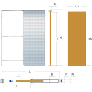 TELAIO P/SCORR. INTONACO "UNICO" SP. 10 CM. 80X210 "SCRIGNO"
