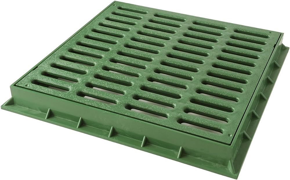 TELAIO C/GRIGLIA PEDONALE CM. 20X20 VERDE