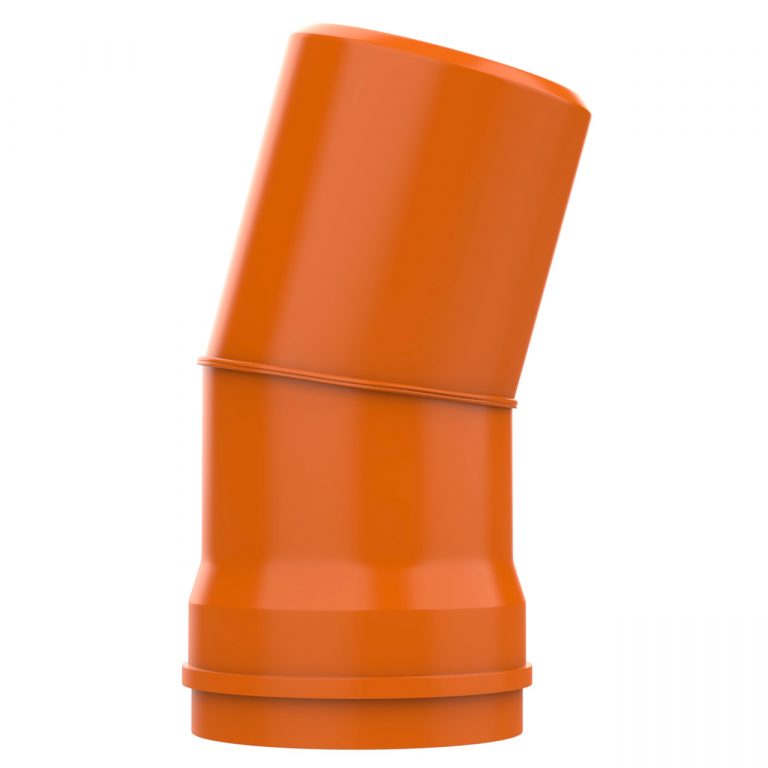 CURVA 15° PVC ROSSA DIAM. 125 a marchio IIP