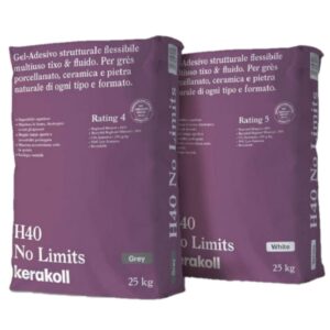 H 40 NO LIMITS GRIGIO KG. 25 gel-adesivo strutturale flessibile multiuso