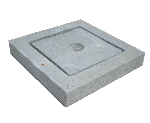 CHIUSINO RIQUADRO CM. 50X50X h 8cm Leggero a getto mod. "MORO"