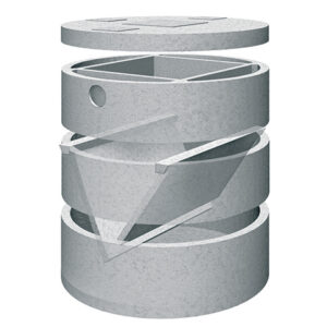 FOSSA IMHOFF CLS diam. 125X160 2 elementi c/coperchio giunto bicchiere