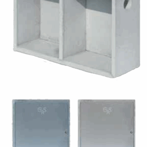 PORTACONTATORE CASSETTA GAS C.A.DOPPIA C/SPORTEL DOPPIO ZINC.CM.30X51X23