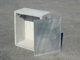 PORTACONTATATORE CASSETTA GAS C.A INDUSTRI C/SPORTE ZINC.CM. 60X50X28