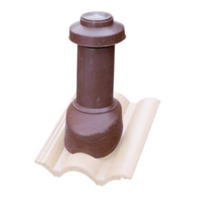 CAMINETTO SFIATATOIO IN PVC TESTA DI MORO/GRIGIO "TEGOLAIA"