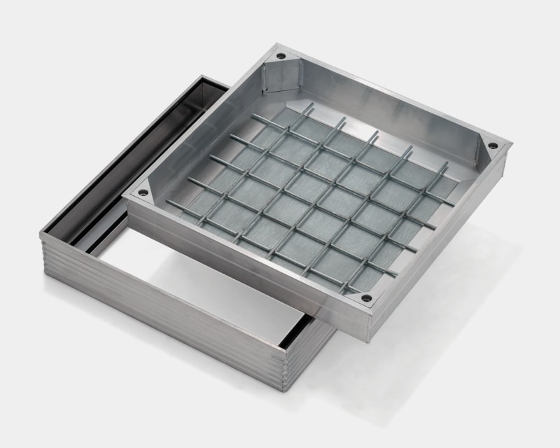 CHIUSINO ALLUMINIO RIVESTIMENTO CM. 30X30X6 est tenuta stagno