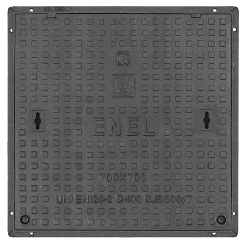 CHIUSINO GHISA C250 ENEL CM. 50X50 luce interna "MCP"