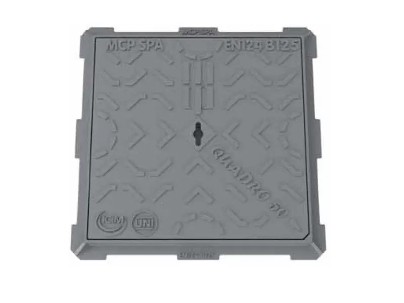 CHIUSINO GHISA B125 CM. 20X20 luce interna "MCP" (con alette)