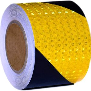 STRISCIA ADESIVA RINFRANGENTE GIALLA-NERA CM. 60