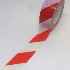 NASTRO SEGNALETICO BIANCO-ROSSO ML. 66 adesivo