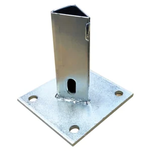 PIASTRA ZINCATA P/SUPPORTO PALETTO RECINZIONE