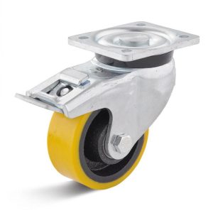 RUOTA POLIURETANICA PIENA GIREV. MM. 60X30 gialla