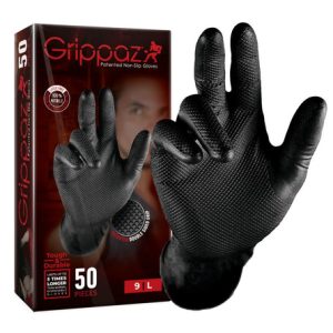 GUANTI LATTICE NITRILE NERO PZ. 50 "ACTIVE"