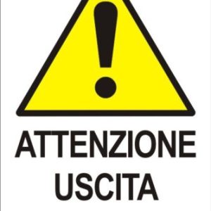 CARTELLO PVC CM. 60X60 attenzione uscita autocarri