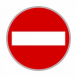 CARTELLO SEGNALE STRADALE SENSO VIETATO