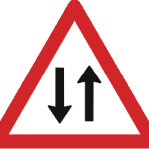 CARTELLO SEGNALE STRADALE DOPPIO SENSO DI CIRCOLAZIONE