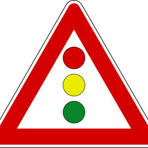 CARTELLO SEGNALE STRADALE SEMAFORO