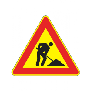 CARTELLO SEGNALE STRADALE LAVORI IN CORSO