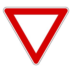 CARTELLO SEGNALE STRADALE DARE PRECEDENZA TRIANGOLO